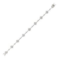 Bracelet en or blanc 14 carats avec diamants blancs