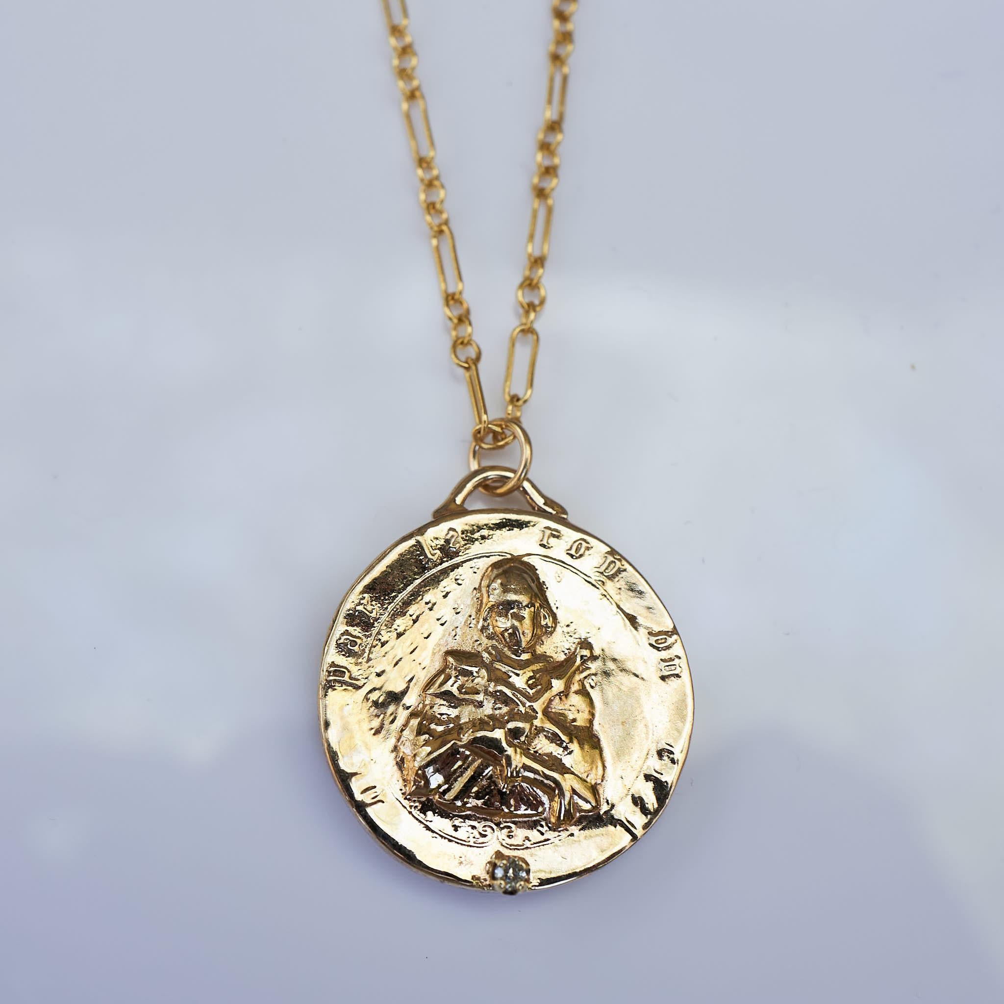 joan of arc necklace gold