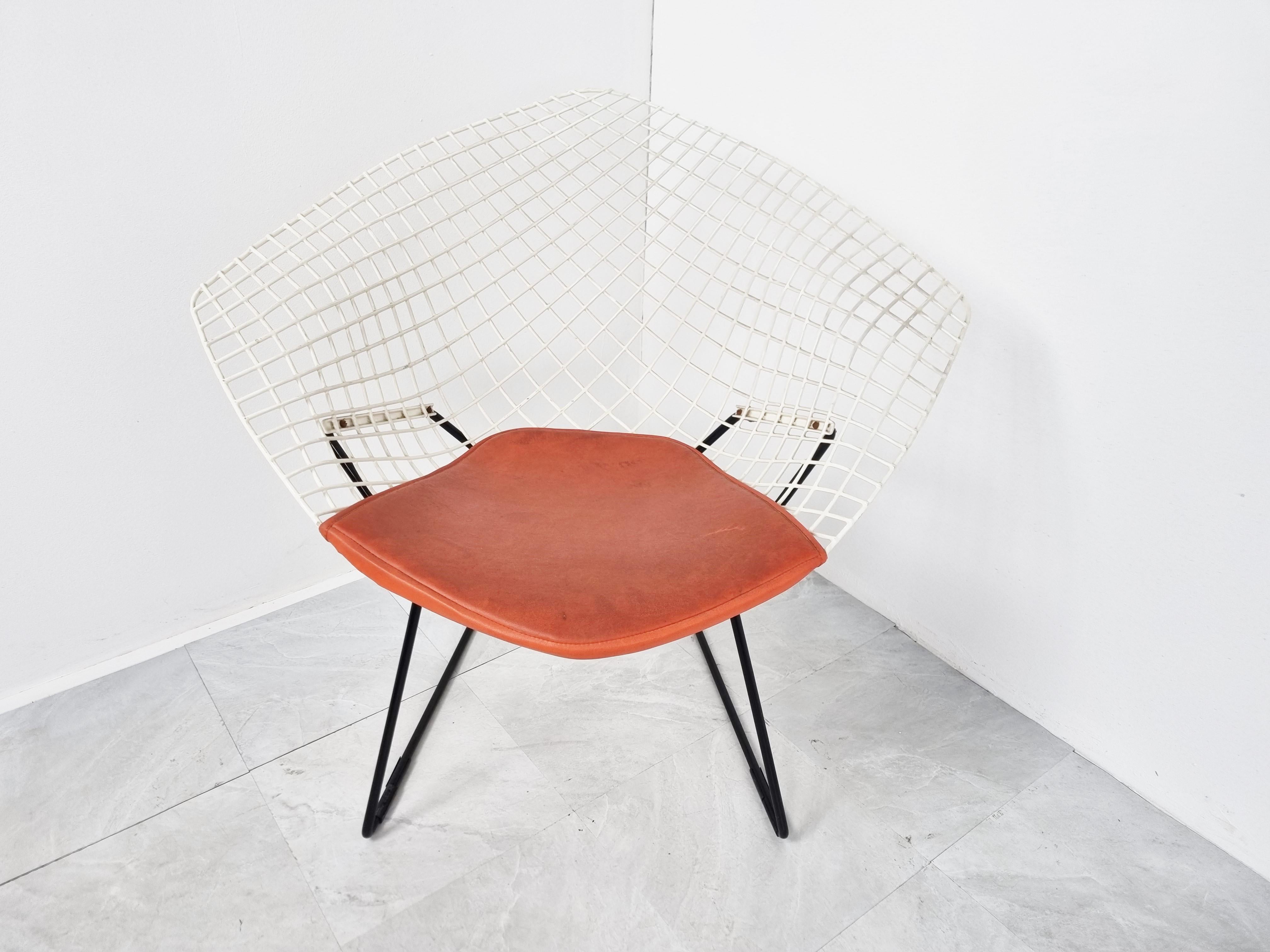Mid-Century Modern White Diamond Chair by Harry Bertoia for Knoll, 1960s
