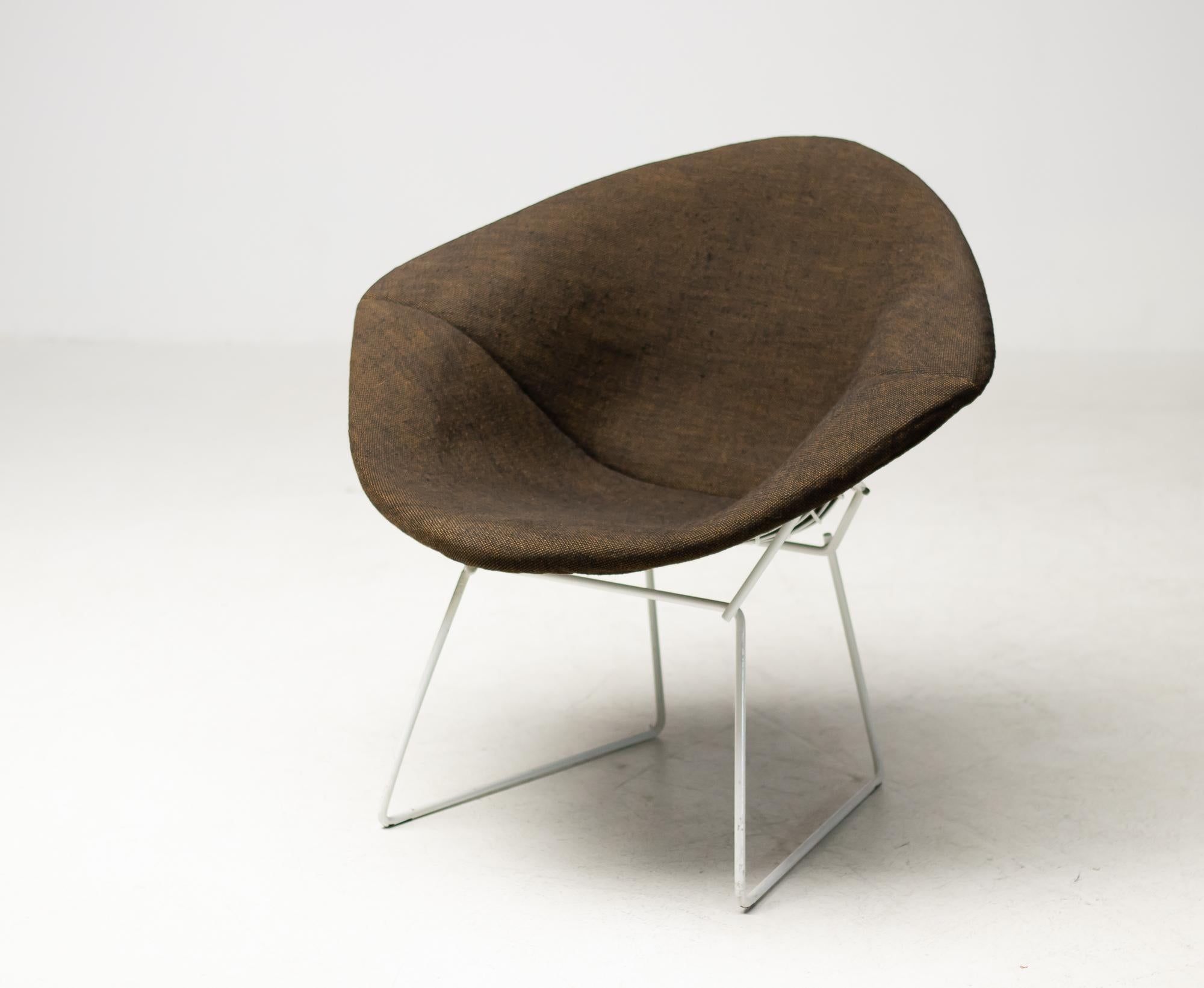 Mid-Century Modern White Diamond Chair by Harry Bertoia for Knoll