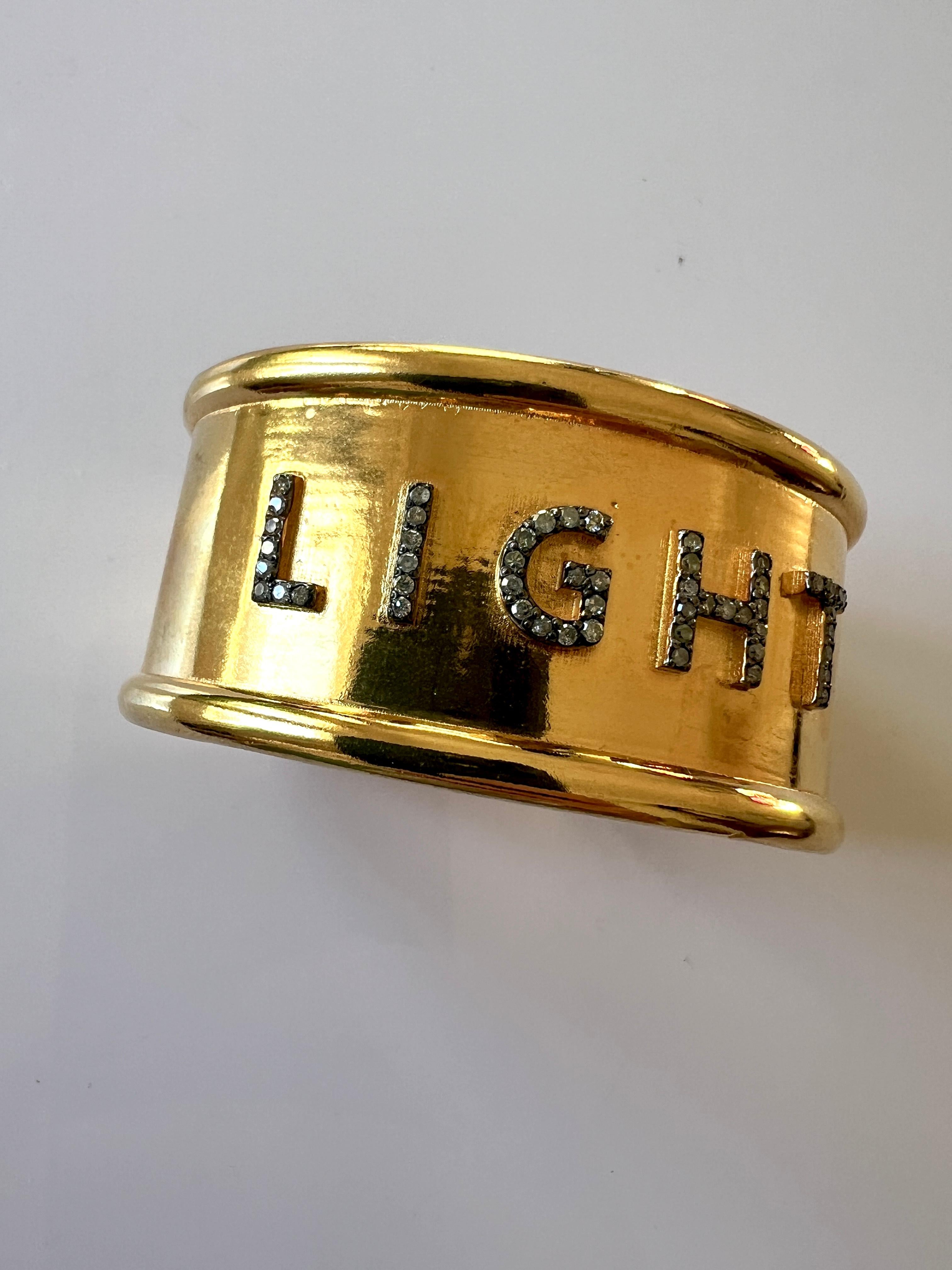 White Diamond Cuff Bracelet Light Spiritual Divine Kabbalah For Sale 6