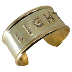 Bracciale con diamanti bianchi e placcati in oro 14k J DAUPHIN