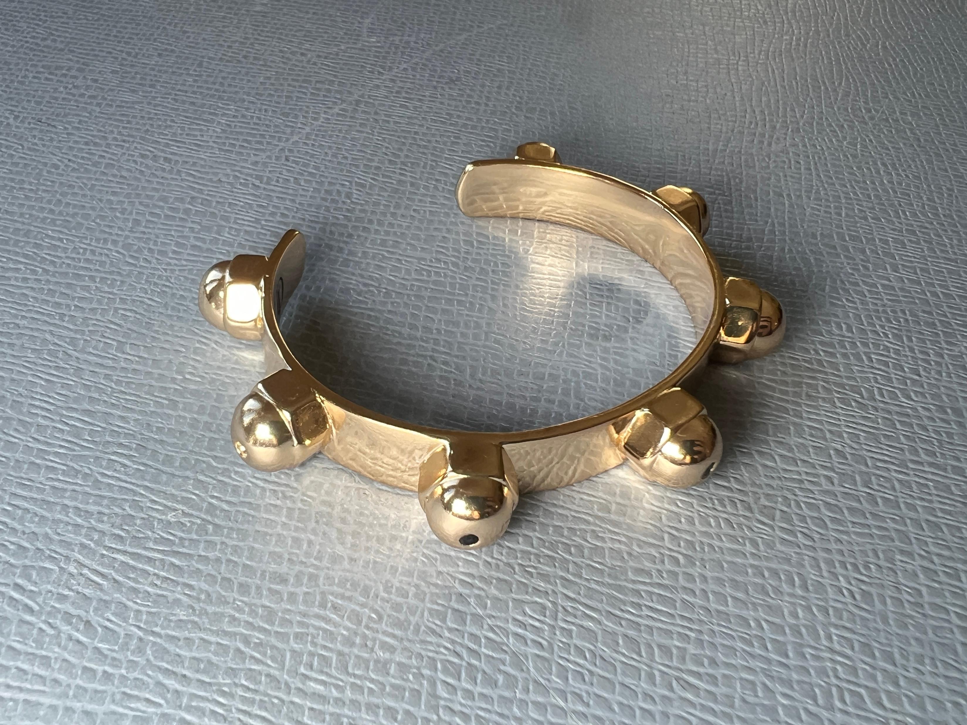 Gold Plate Cuff Bracelet White Diamond Sapphire Emerald Chakra For Sale 1