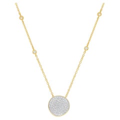 White diamond disk pavè necklace