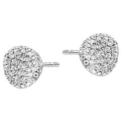 White Diamond Earrings in 18kt White Gold by Bigli