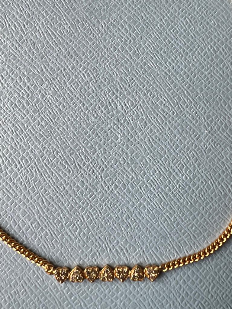 Women's White Diamond Heart Necklace Seven Hearts For Sale