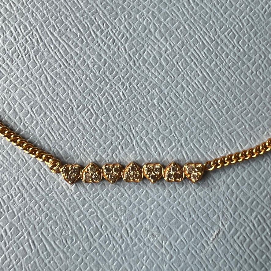 White Diamond Heart Necklace Seven Hearts For Sale 1
