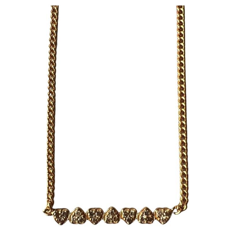 White Diamond Heart Necklace Seven Hearts For Sale