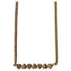White Diamond Heart Necklace Seven Hearts