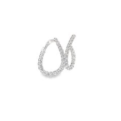 White Diamond Hoop Earrings