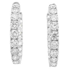 Weißer Diamant Creolen