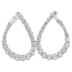 Weißer Diamant Creolen