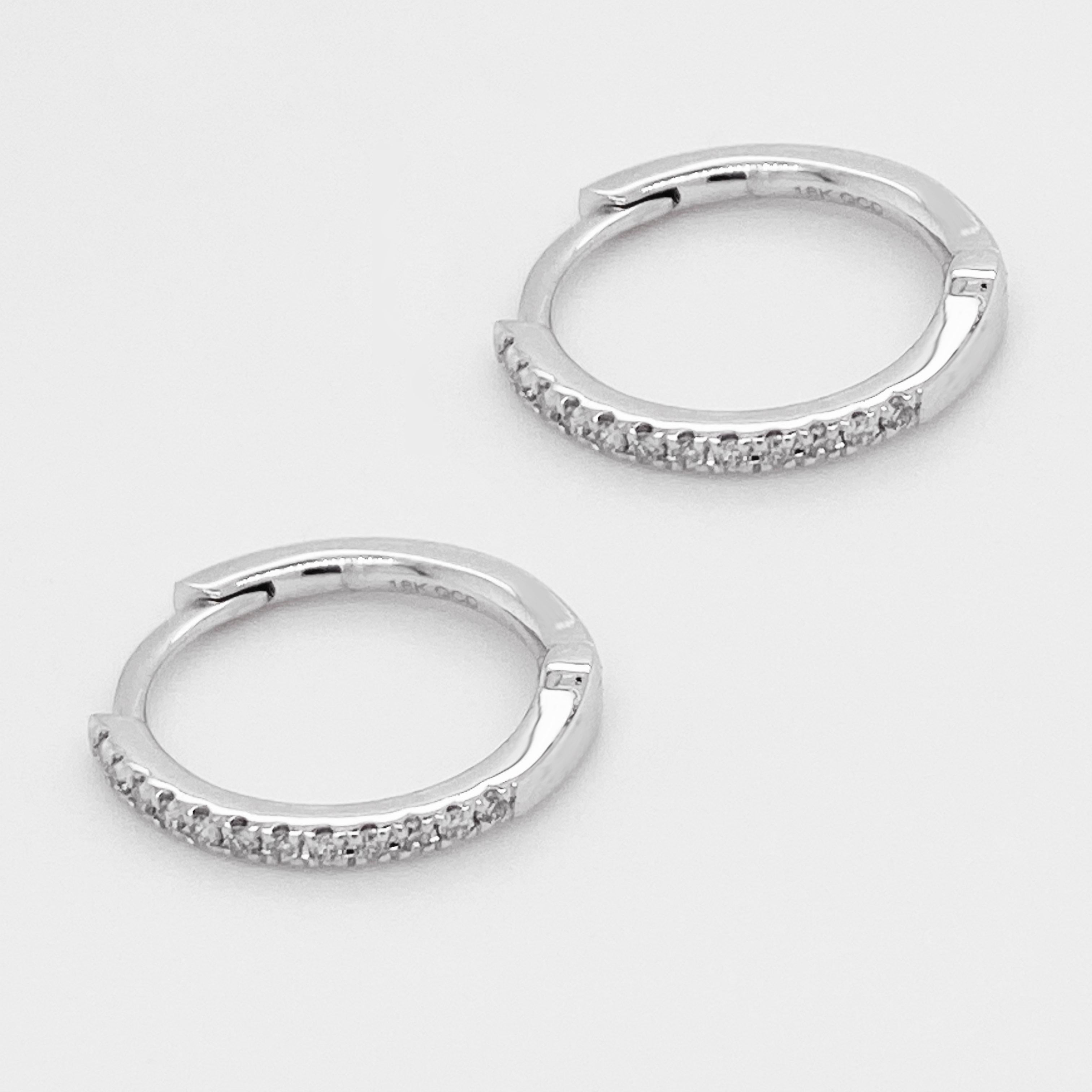 white gold small hoops