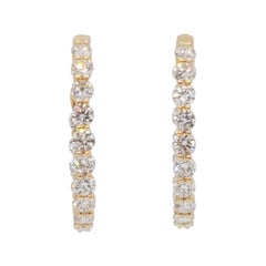 Weiße Diamant-Reifen aus 18k Gelbgold
