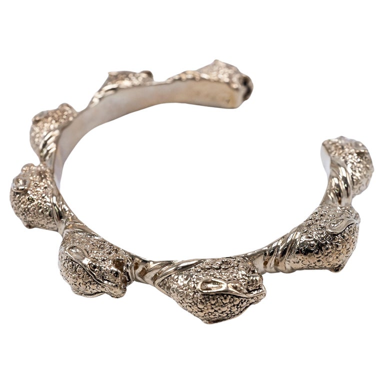 Double Jaguar Rare Vintage Sterling Silver Bracelet Cuff Double Jaguar Rare Vintage Sterling Silver Bracelet Cuff