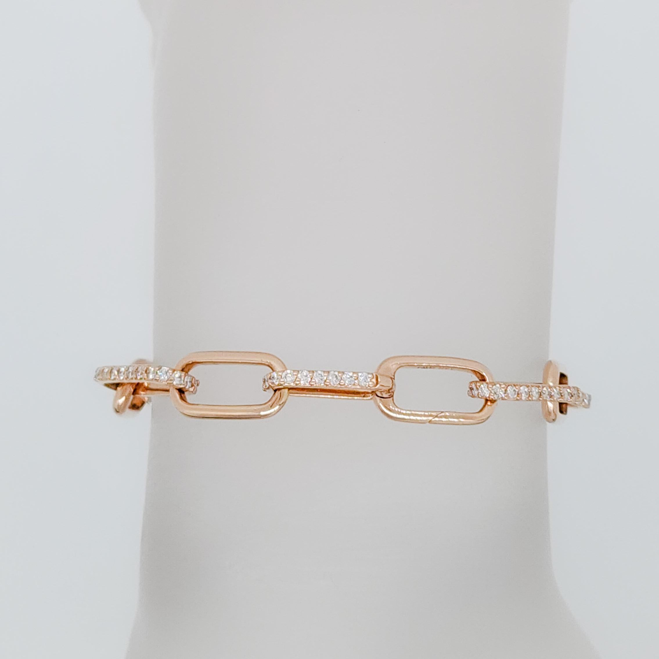 rose gold rope bracelet