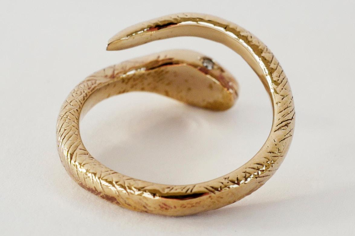 White Diamond Snake Ring Victorian Style Cocktail Ring J Dauphin

J DAUPHIN 
