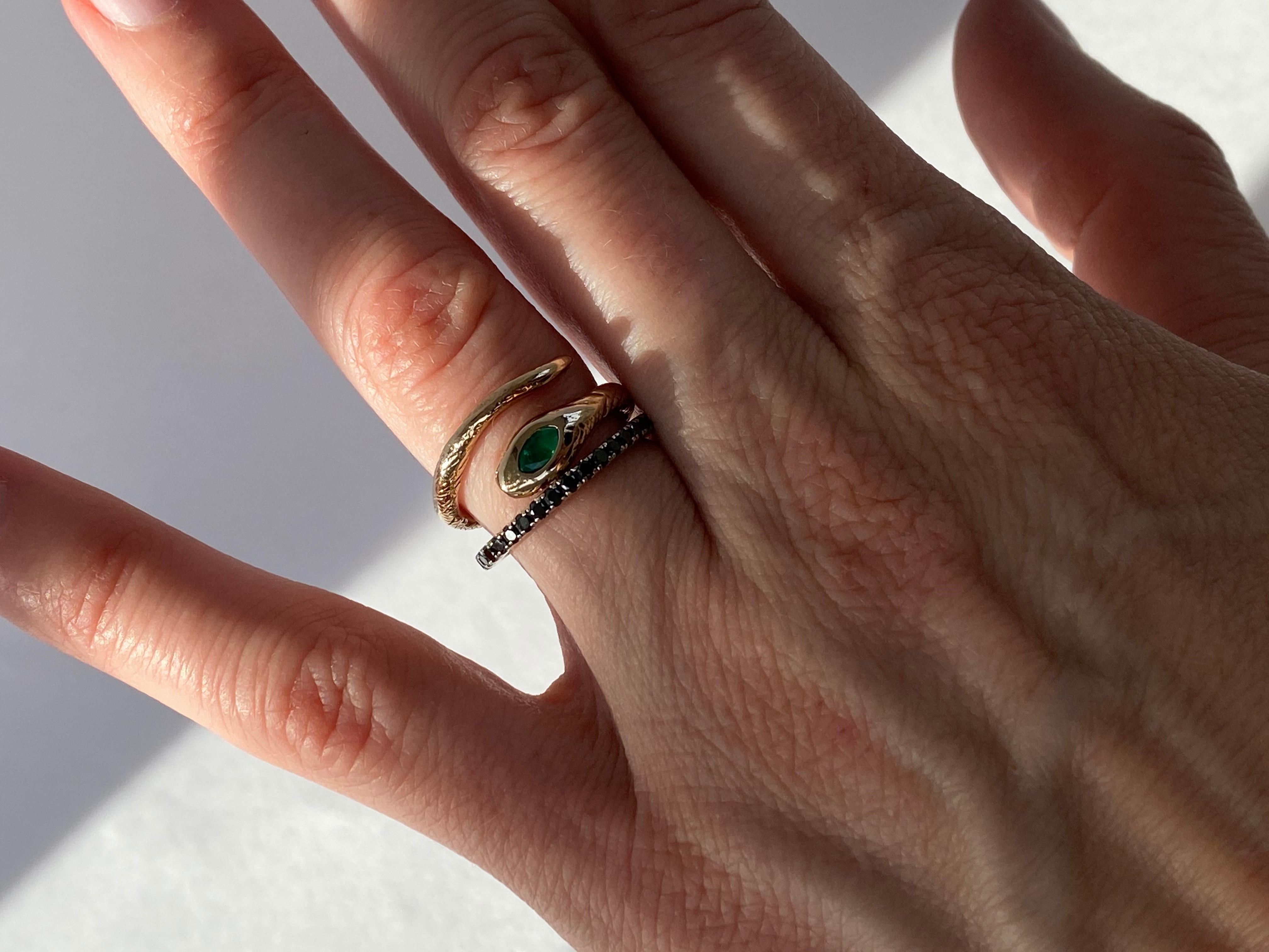 vintage gold snake ring