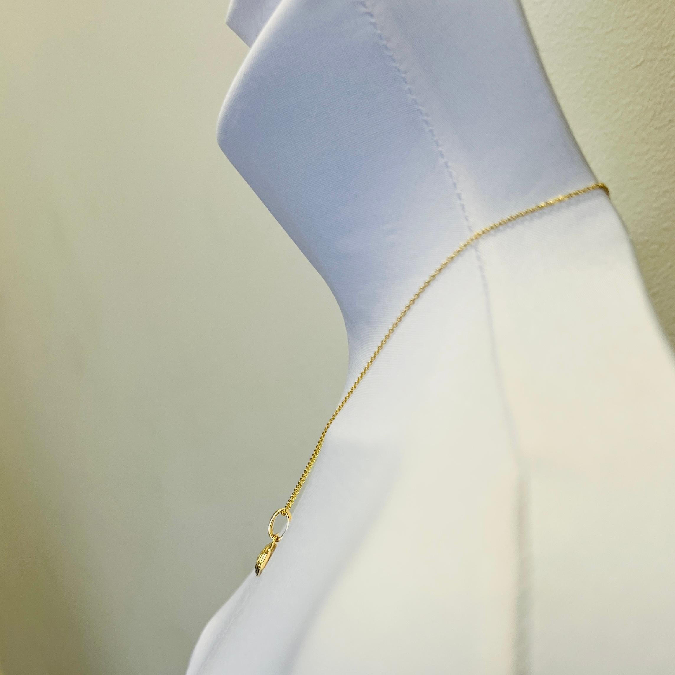 Colgante Marquesa de Diamante Blanco en Oro Amarillo de 18 K en venta 8