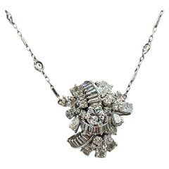 White Diamond Multi-Shape Necklace in 14K White Gold