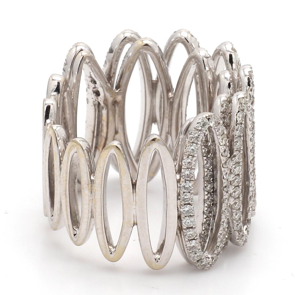 Bague en or 18K à plusieurs pierres et diamants blancs Excellent état - En vente à Scottsdale, AZ