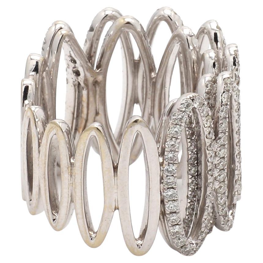 White Diamond Multi-Stone 18K Gold Ring