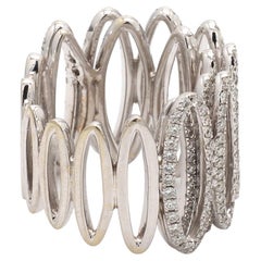 White Diamond Multi-Stone 18K Gold Ring