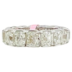 White Diamond Old European Cut Eternity Band Ring in Platinum