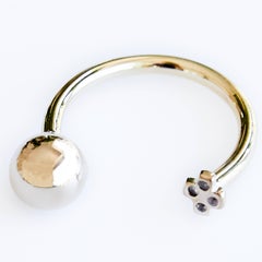 Cross Ring Bubble White Diamond Open J Dauphin