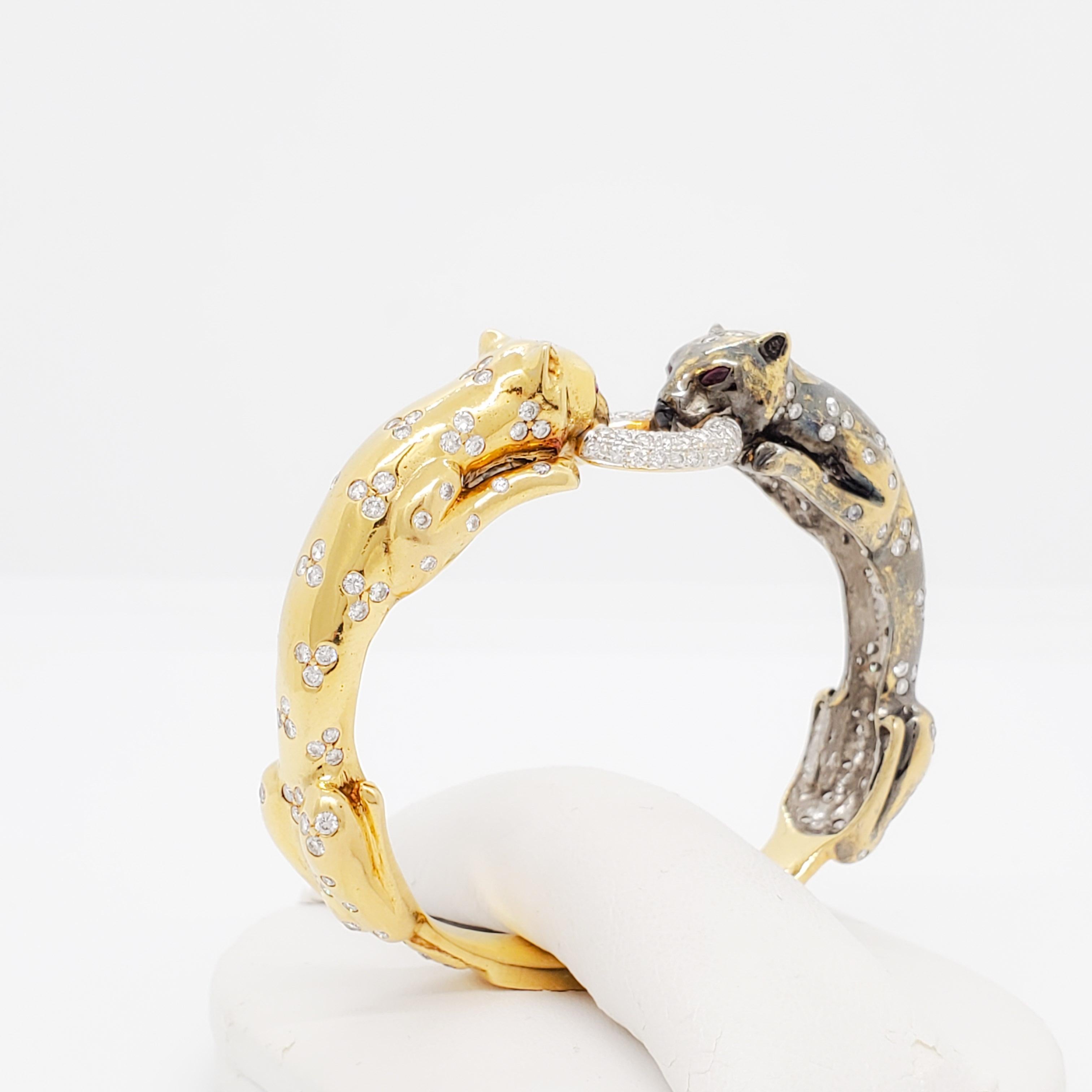 gold panther bracelet