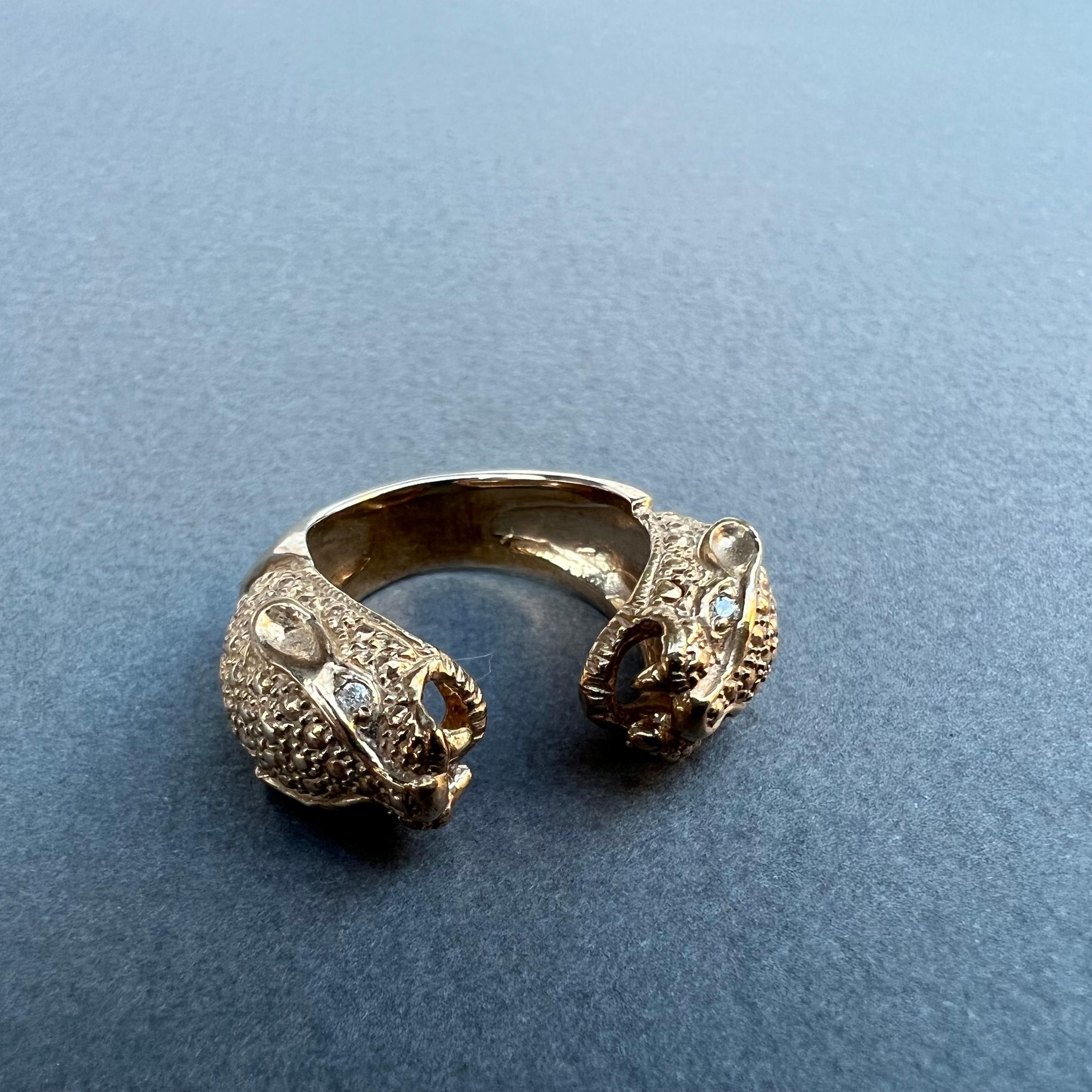 Bague panthère Jaguar Animal Jewelry J Dauphin en vente 4