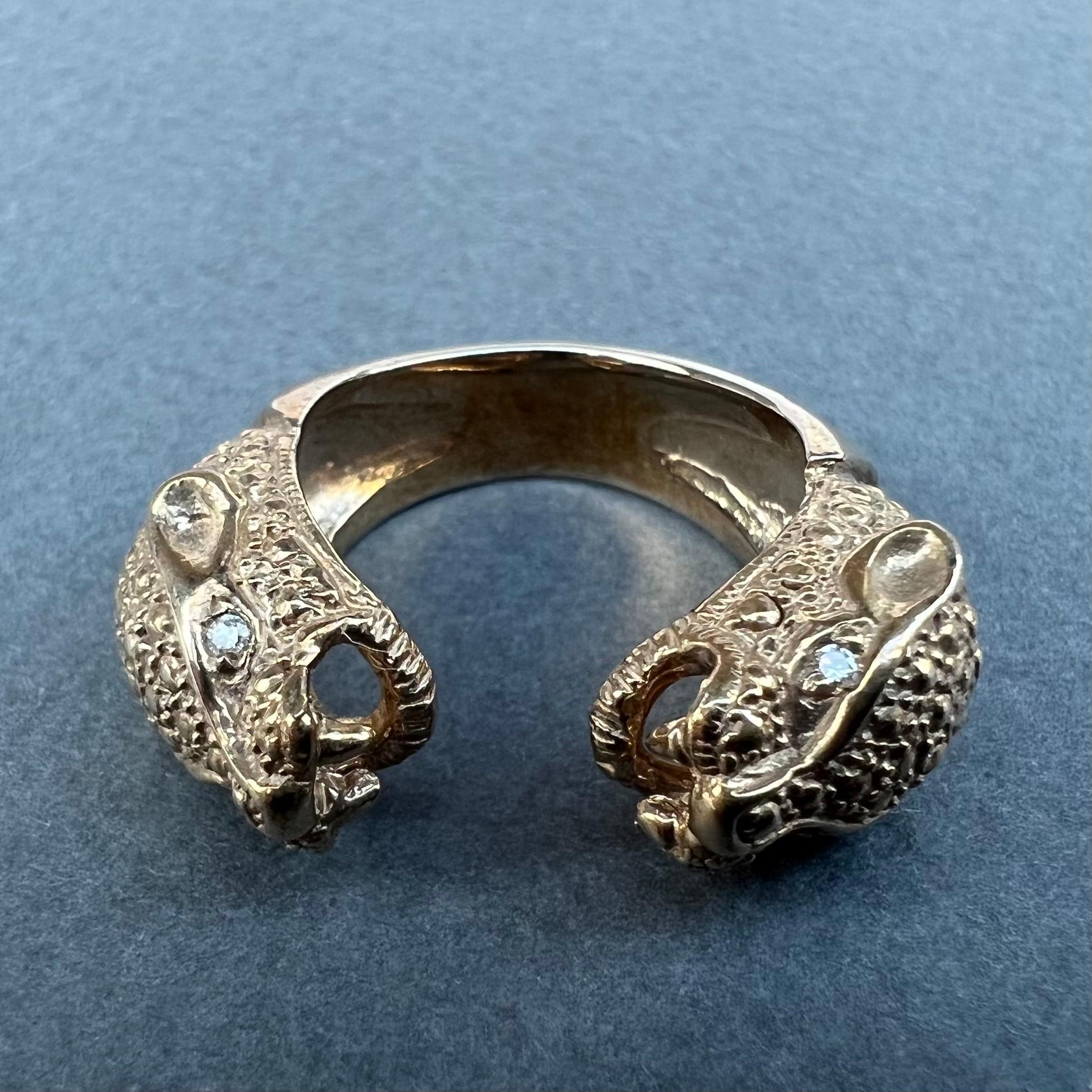 Bague panthère Jaguar Animal Jewelry J Dauphin en vente 5