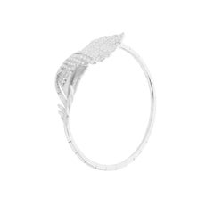 White Diamond Pavè Feather Bracelet