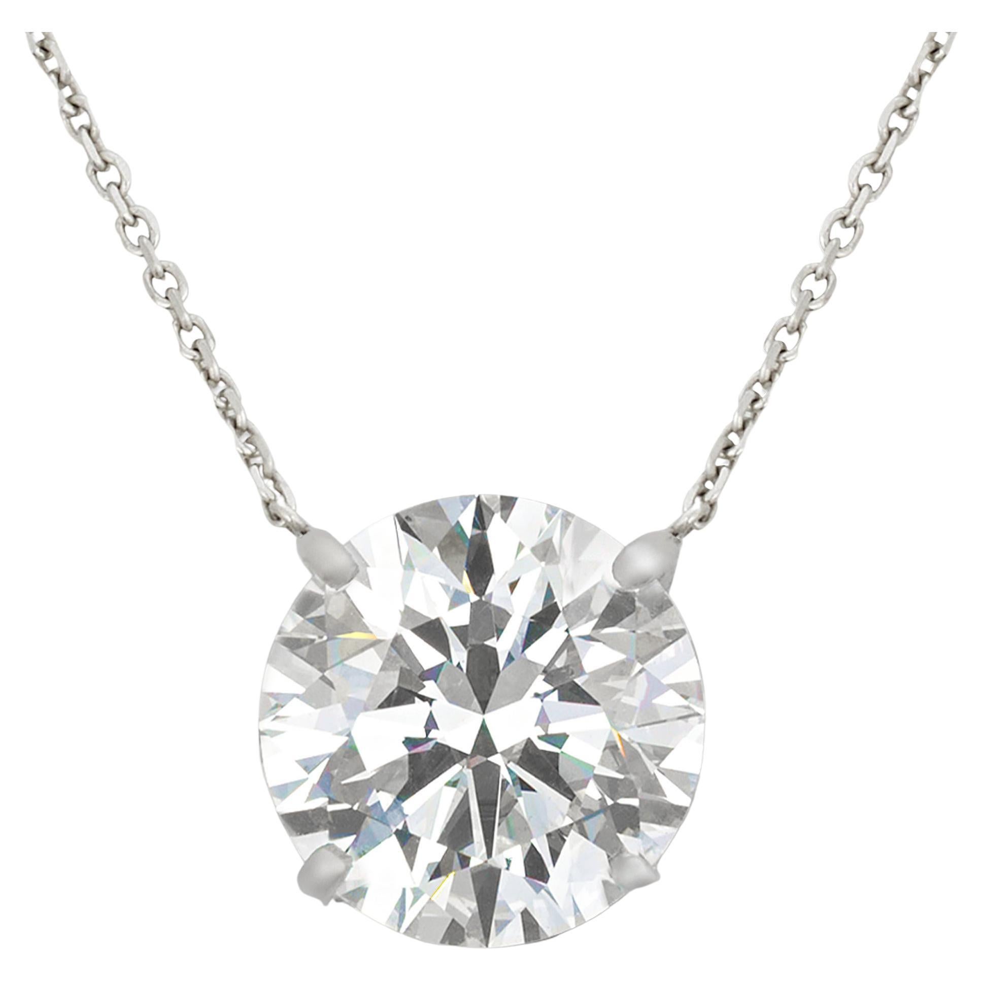 White Diamond Pendant, 11.52 Carat For Sale