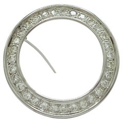 White Diamond Pin in Platinum
