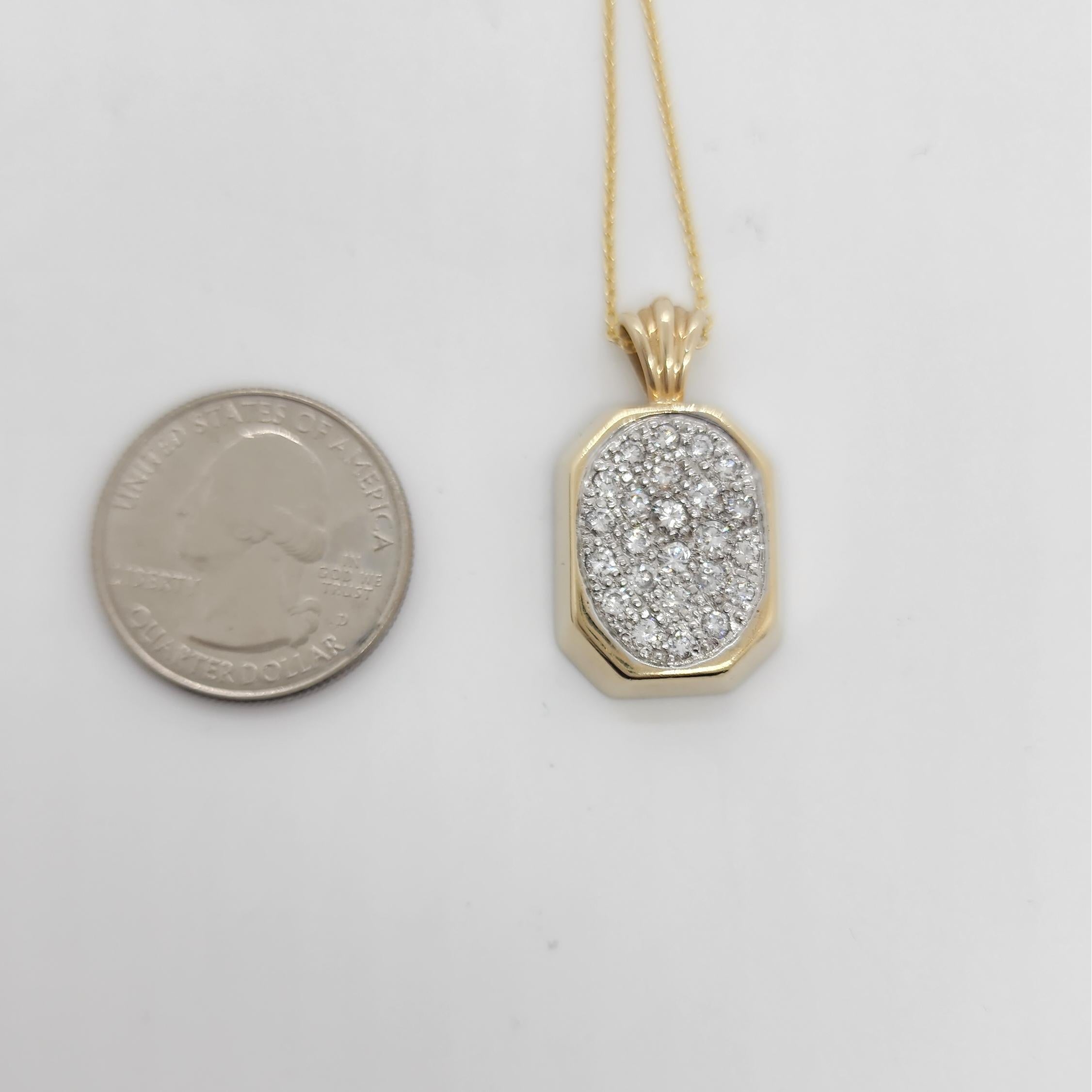 White Diamond Pineapple Design Pendant Necklace in 14k 2