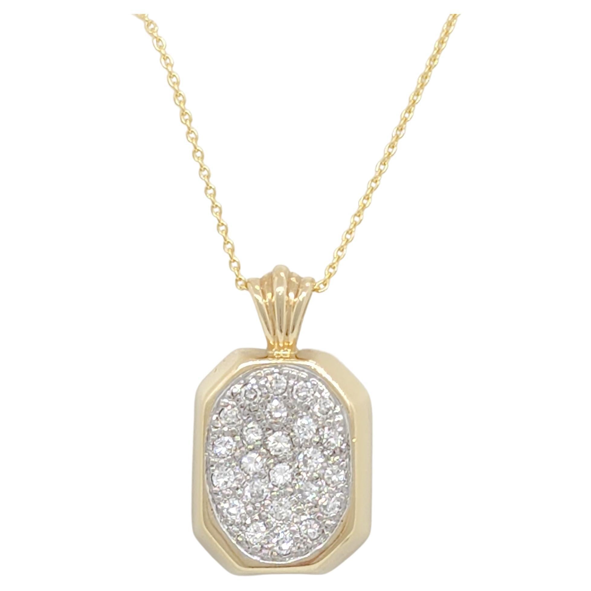 White Diamond Pineapple Design Pendant Necklace in 14k