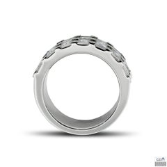 White Diamond Princess Baguette Engagement Band Ring