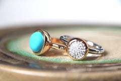 White Diamond Ring in 18ct Gold by Bigli