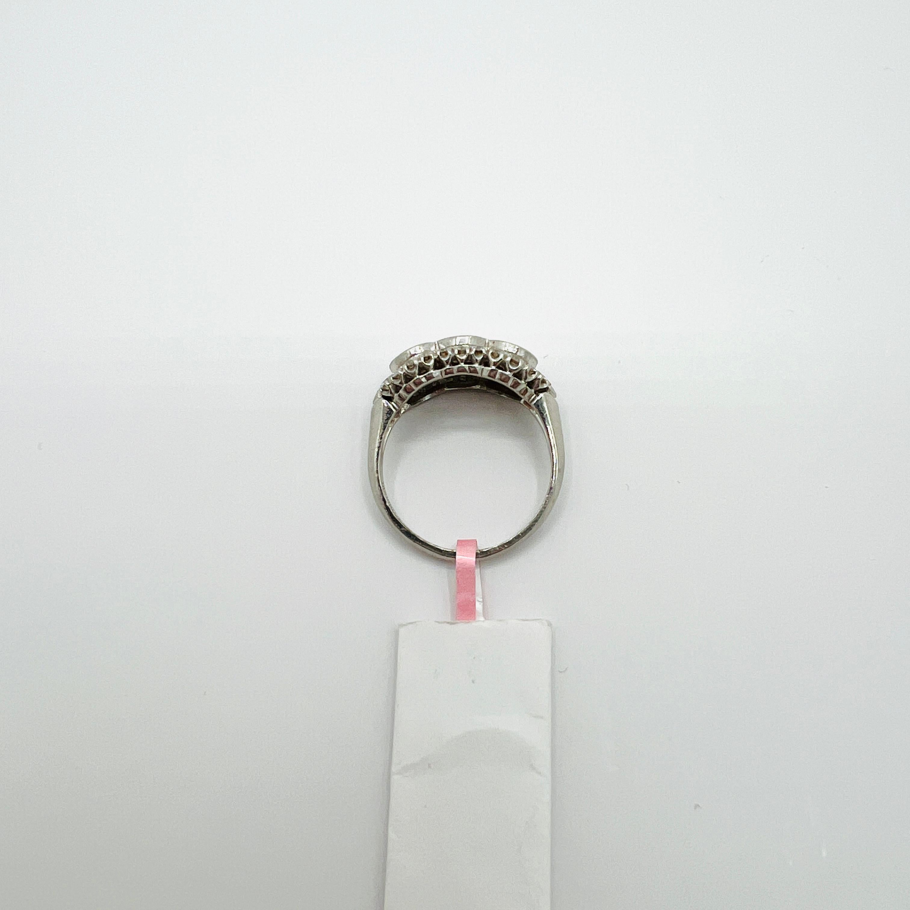 White Diamond Ring in Platinum For Sale 2