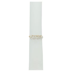 White Diamond Rose Cut "Fringe" Ring in 18K Yellow Gold