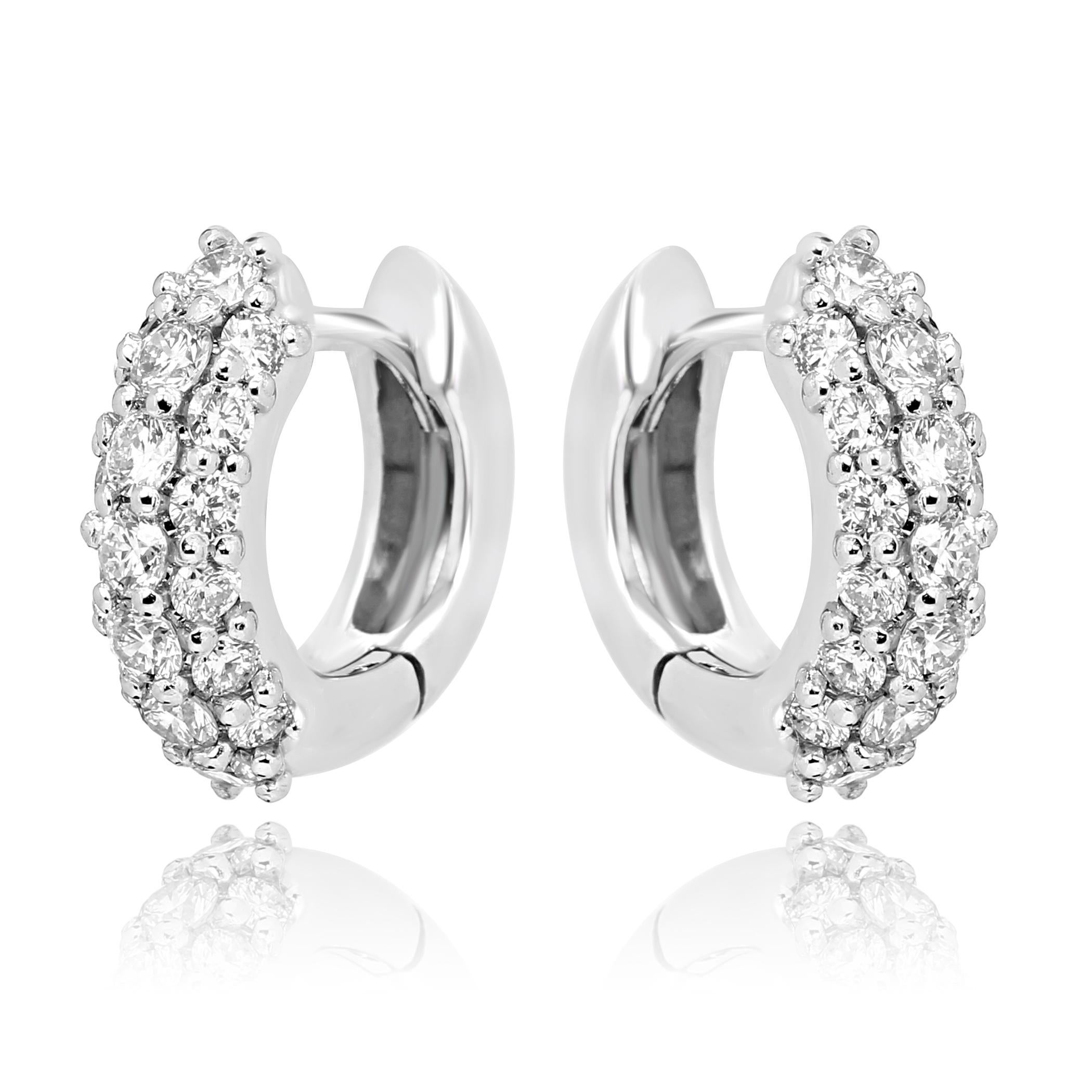 Stunning White G-H Color VS-SI Diamond Round 1.25 Carat set in 14K White Gold Fashion Huggies Hoop Everyday Wear Earring.

Style available in different price ranges. Prices are based on your selection of 4C's i.e Cut, Color, Carat, Clarity. Please
