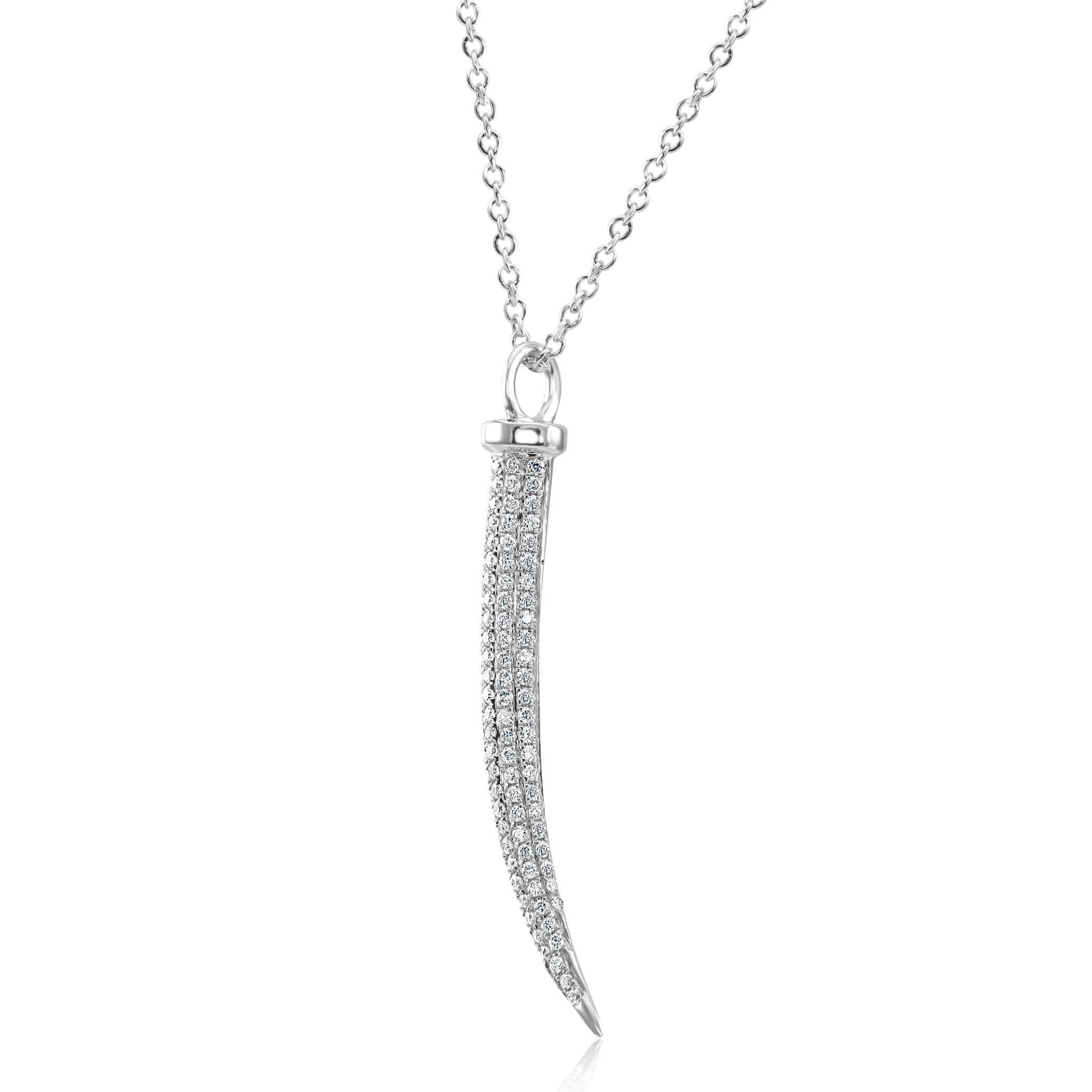 This extraordinary pendant has 105 dazzling White Diamond Rounds, meticulously arranged to create a striking visual impact. With a combined weight of 0.28 carats, these diamonds exude brilliance and sparkle, adding an element of luxury to the