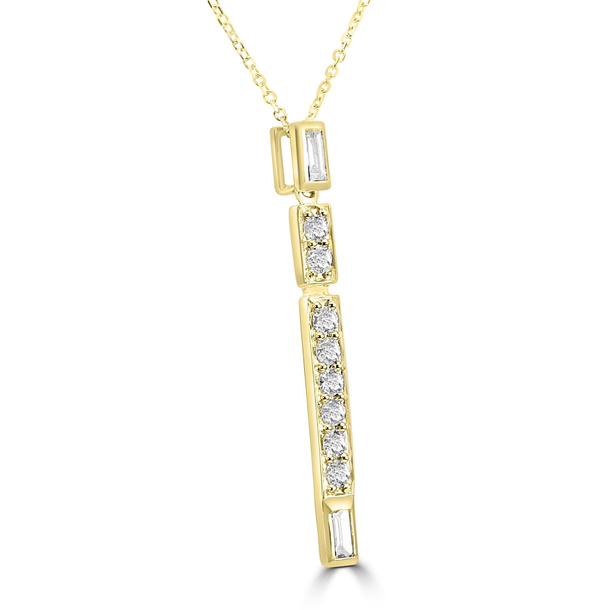  This necklace is a perfect blend of timeless beauty and modern style, making it a versatile and captivating accessory for any occasion.

The pendant showcases a total weight of 0.32 carat White Diamond rounds, each carefully selected for its