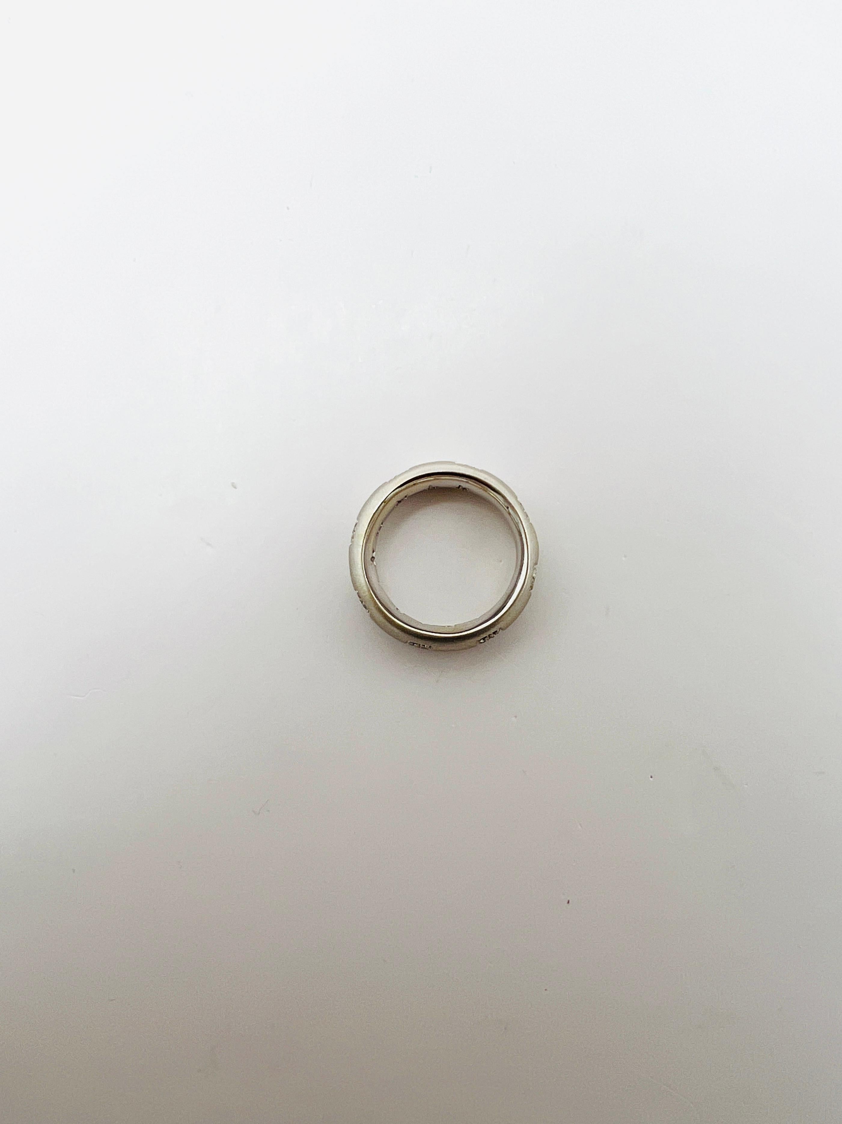 White Diamond Round Band in 18K White Gold 1