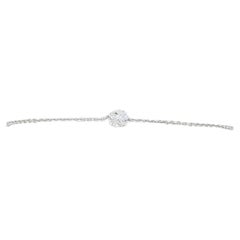 White Diamond Round Chain Bracelet in 18k White Gold