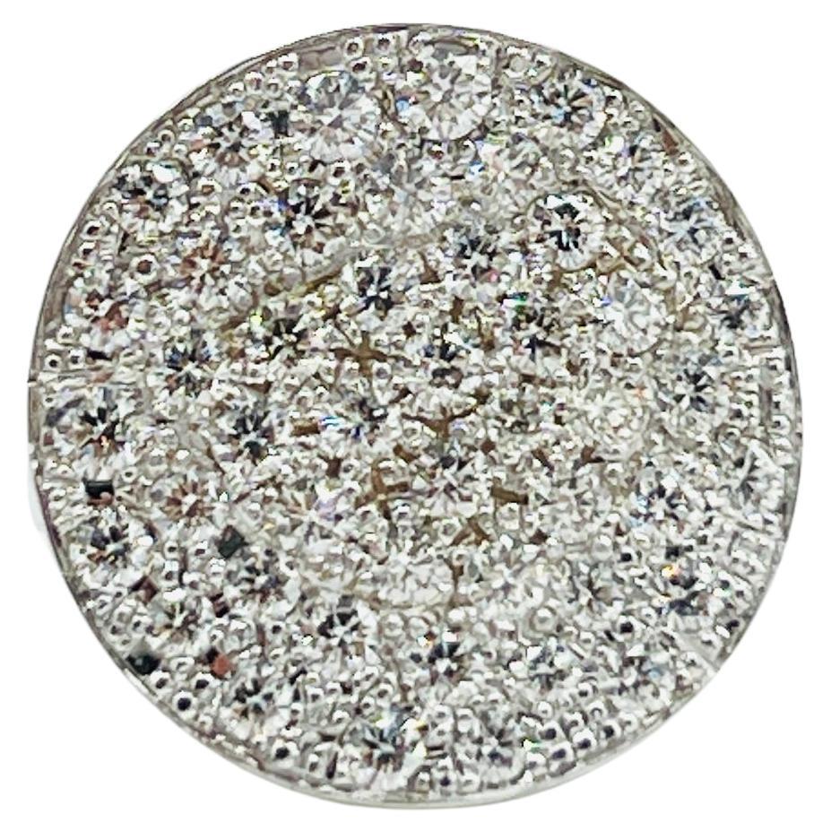 Anello in platino con diamante bianco rotondo