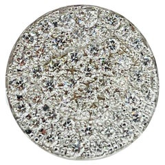 Anello in platino con diamante bianco rotondo
