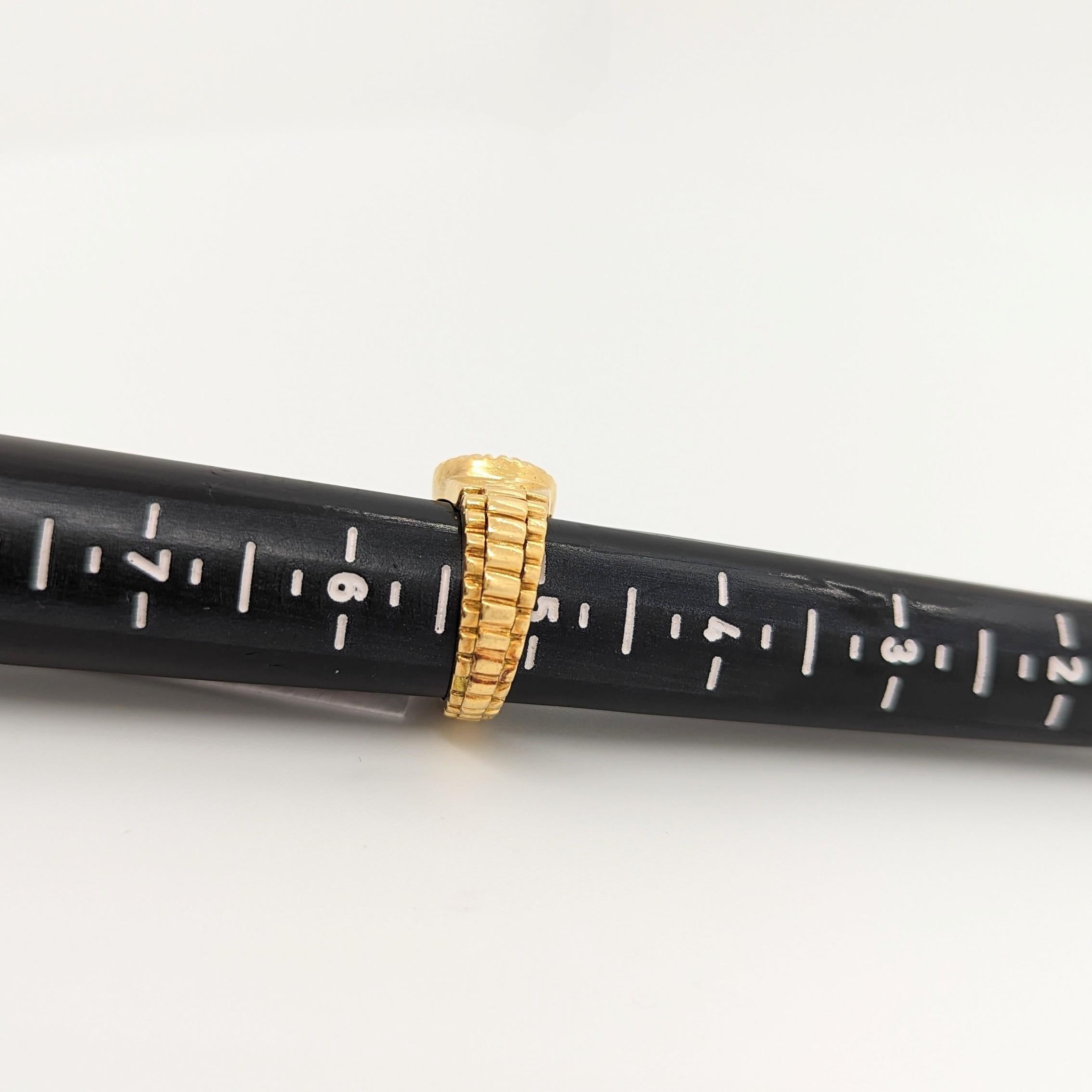 Anello con diamante rotondo Whiting in oro giallo 14K in vendita 2
