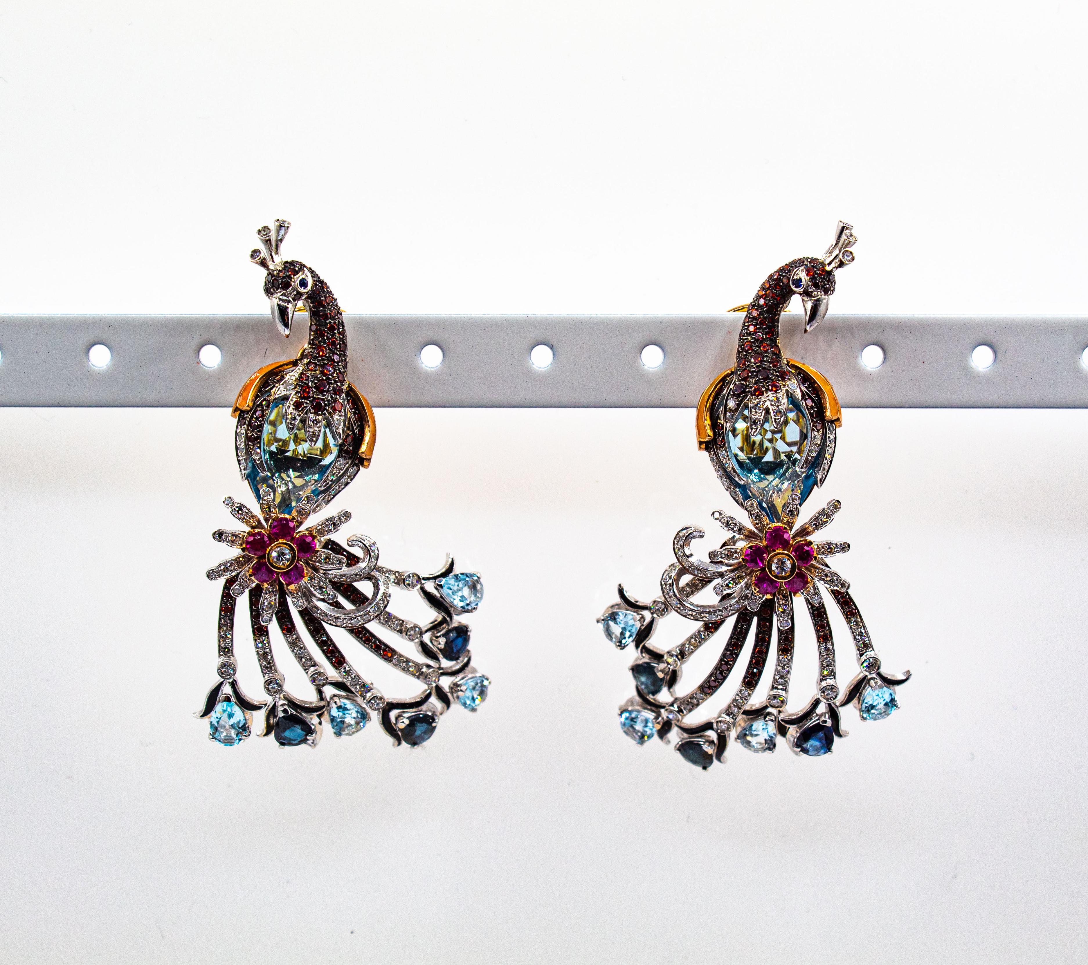 White Diamond Ruby Blue Sapphire Topaz Aquamarine White Gold 